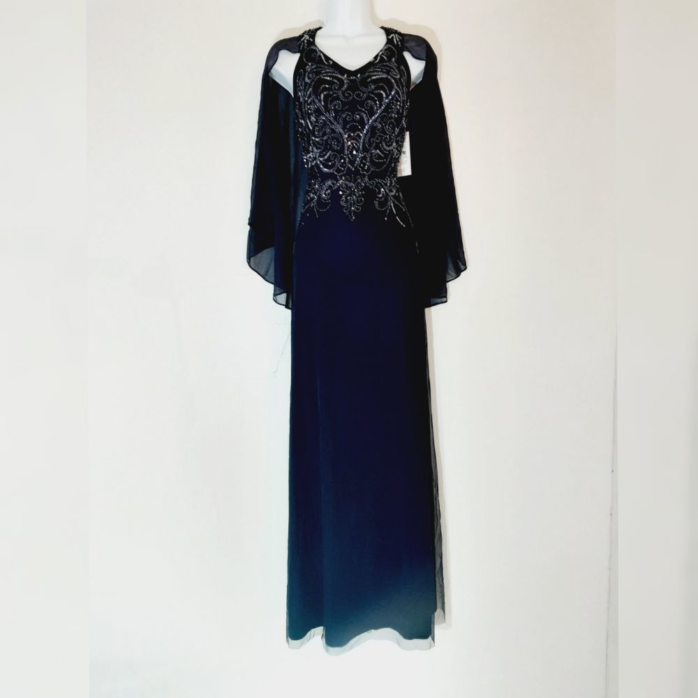 Scrolling Sequins Dress by Marina Couture